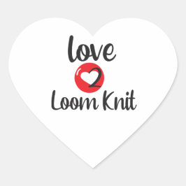 Adesivo Coração Love 2 Loom Knit