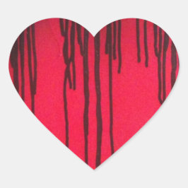 Adesivo Coração Love Bleeds Black