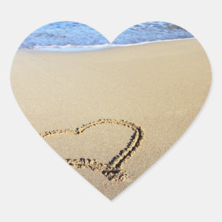 Adesivo Coração Love Heart Beach