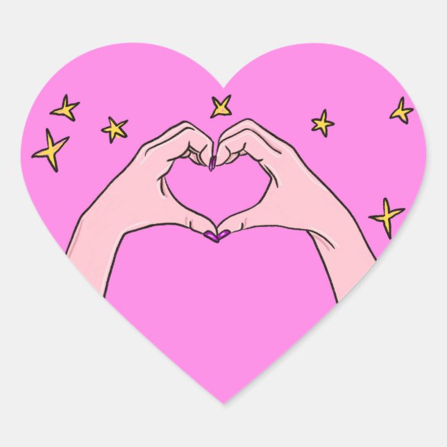 Adesivo Coração Love Heart Sticker (Frente)