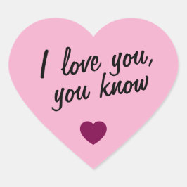 Adesivo Coração love heart with qoute