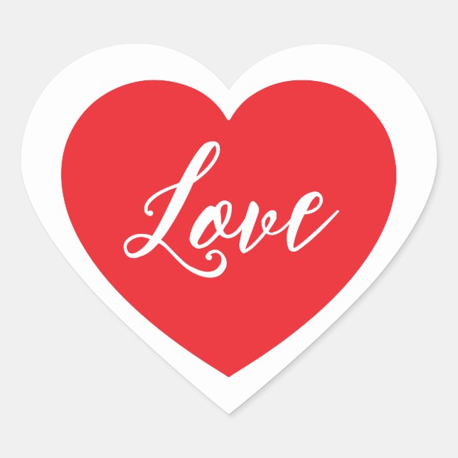 Adesivo Coração Love Sticker (Frente)