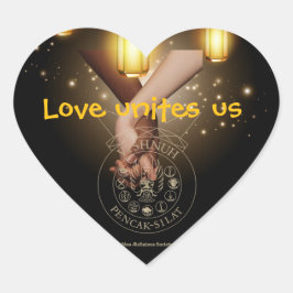 Adesivo Coração Love unites us