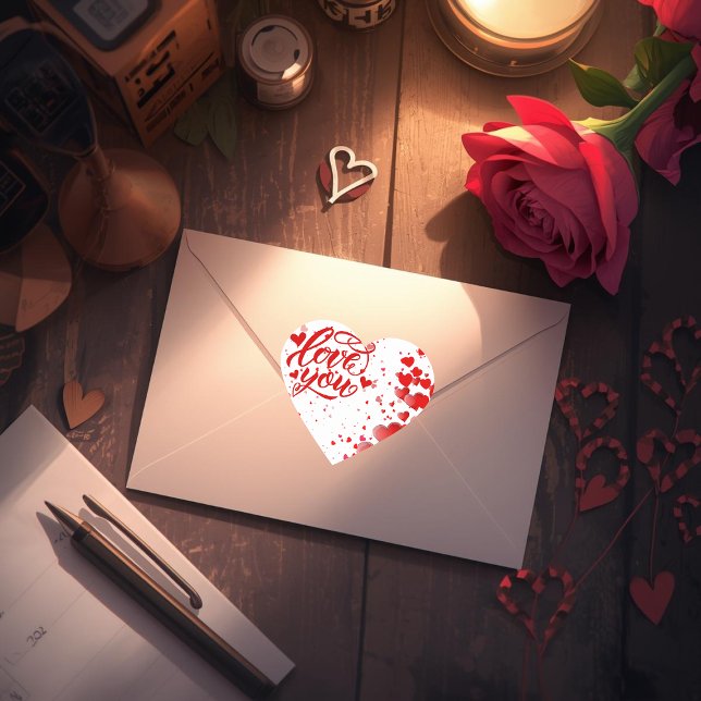 Adesivo Coração Love You Sticker (Criador carregado)