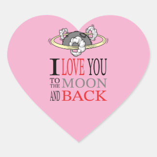 Adesivo Coração Love you to the..... Aufkleber