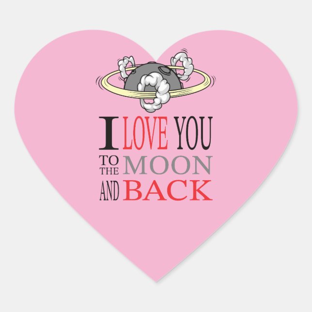 Adesivo Coração Love you to the..... Aufkleber (Frente)
