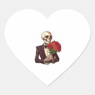 Adesivo Coração Lover Bones � Esqueleto Romântico Engraçado