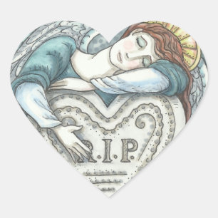 Adesivo Coração LOVING GUARDIAN ANGEL CEMETERY STICKERS Hrt SHEET