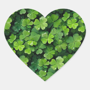 Adesivo Coração Lucky Clover deixa fundo