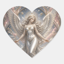 Adesivo Coração Lumina Ascendant – Retrato do Anjo Celestial