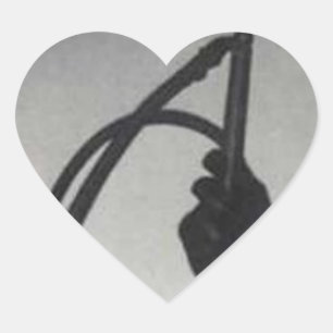 ADESIVO CORAÇÃO LUVA E CHICOTE PRETOS