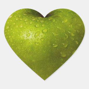 Adesivo Coração Maçã verde