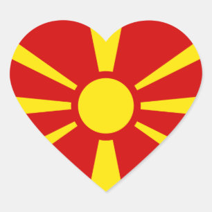 Adesivo Coração macedônia do norte