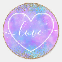 Coração Macio em Love ombre de arco-íris pastel