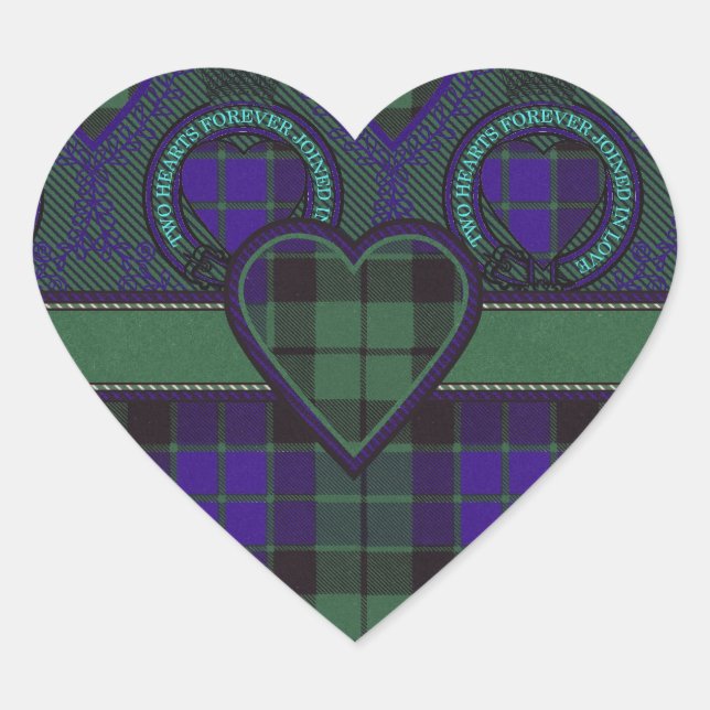 Adesivo Coração Mackay Scottish Tartan (Frente)