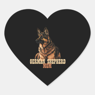 Adesivo Coração mãe german shepherd, mãe dona do cachorro, mãe do