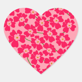 Adesivo Coração Magenta Fantasia Magenta Energia Flor