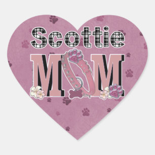 Adesivo Coração MAMÃ do Scottie