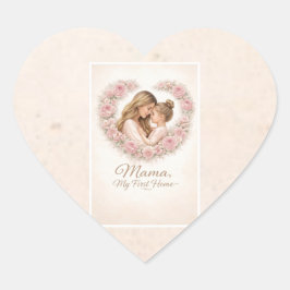 Adesivo Coração Mama — My First Home | Mother & Daughter Floral Tr