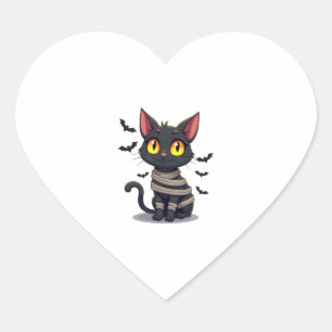 Adesivo Coração Mamãe Cat Kitten Halloween