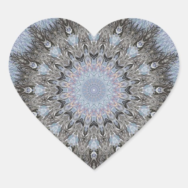 Adesivo Coração Mandala Dreamcatcher Heart Sticker (Frente)