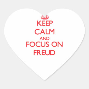 Adesivo Coração Mantenha a calma e o foco em Freud