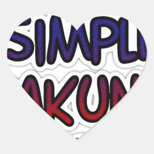Adesivo Coração Mantenha Simples Hakuna Matata Art Impressão