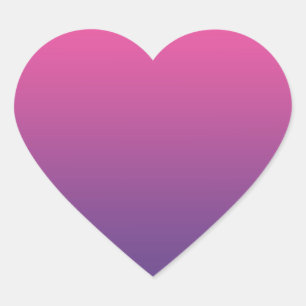 Adesivo Coração Mão Rosa e Roxo