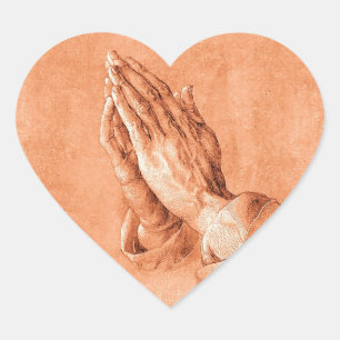 Adesivo Coração Mãos Praying