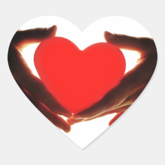Adesivo Coração Mãos segurando coração