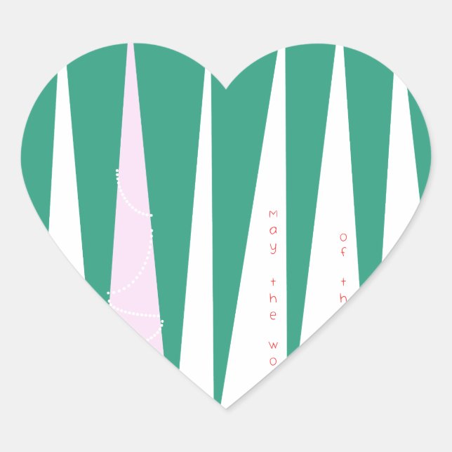 Adesivo Coração Maravilha da Árvore de Natal da temporada (Frente)