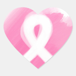 Adesivo Coração Marca d'água para conhecimento do Cancer