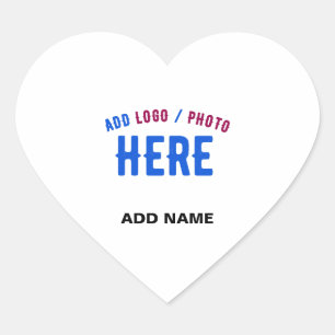 ADESIVO CORAÇÃO MARCA VERIFICADA BRANCA PERSONALIZÁVEL MODERNA