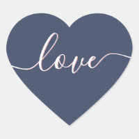 Marinho de Script de Amor Elegante Azul e Sombra R