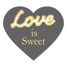 Marquee Lights Love is Sweet Cinza Burlap