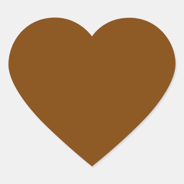 Adesivo Coração Marrom Chocolate (Frente)