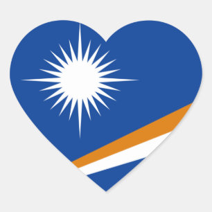 Adesivo Coração Marshall Islands