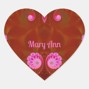Adesivo Coração MARY ANN LEGAL! ~ PINK SPIN ~ Design brilhante