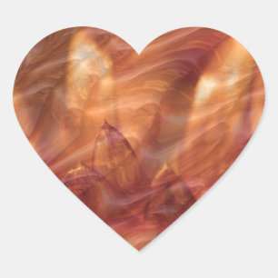 Adesivo Coração Máscaras douradas da folha de cobre:  Ondas