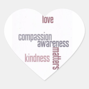 Adesivo Coração Matérias da bondade