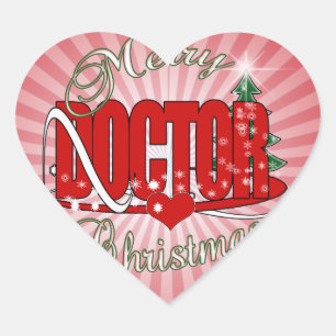 ADESIVO CORAÇÃO MÉDICO DE NATAL