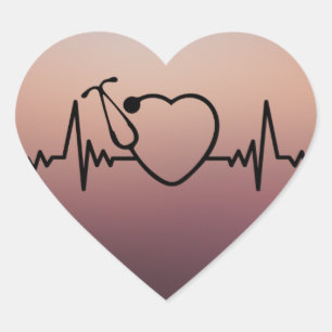 Adesivo Coração Médico Enfermeiro Hospital de Saúde