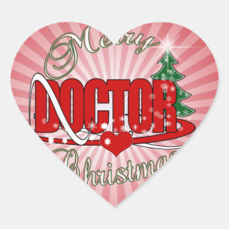 ADESIVO CORAÇÃO MÉDICO MERRY CHRISTMAS
