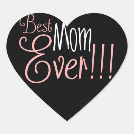 Adesivo Coração Melhor Mãe do Mundo Dia das Mães
