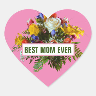 ADESIVO CORAÇÃO MELHOR MÃE DO MUNDO PRESENTE DIA DAS MÃES
