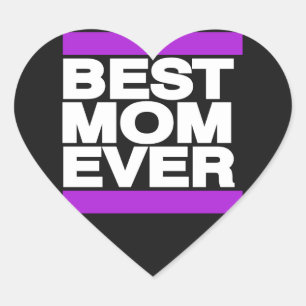 Adesivo Coração Melhor Mãe Roxo