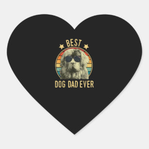 Adesivo Coração Melhor pai de cão   presente de pai na nova regi