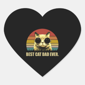 Adesivo Coração Melhor Pai De Gato Da Vintage Nunca