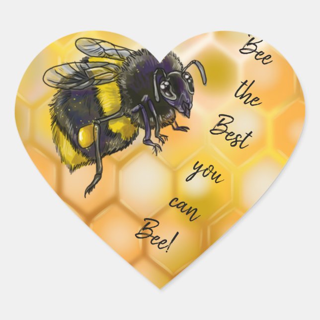 Adesivo Coração Melhor que você pode ser Bumblebee (Frente)