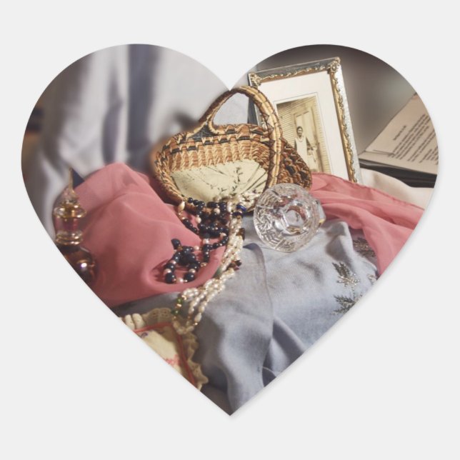 Adesivo Coração Memórias - Coisas Antigas Especiais (Frente)